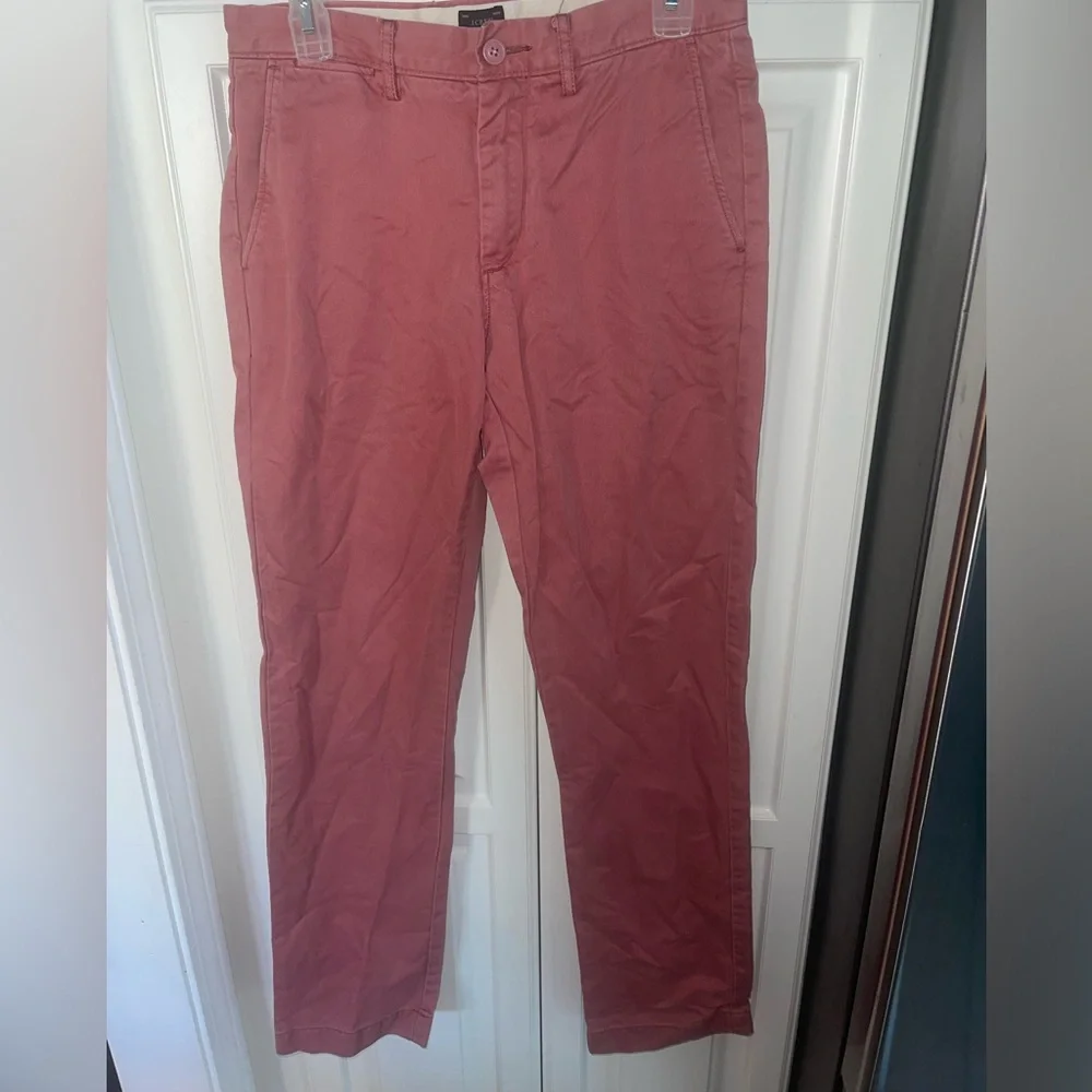 J Crew Broken In Urban Slim Men's Pink Coral Chino Pants‎ 29x32